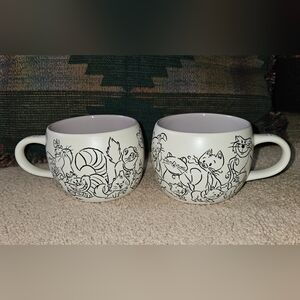 Pair Of Disney Parks "I'm a Cat Person" ceramic coffee mugs. Never Used.